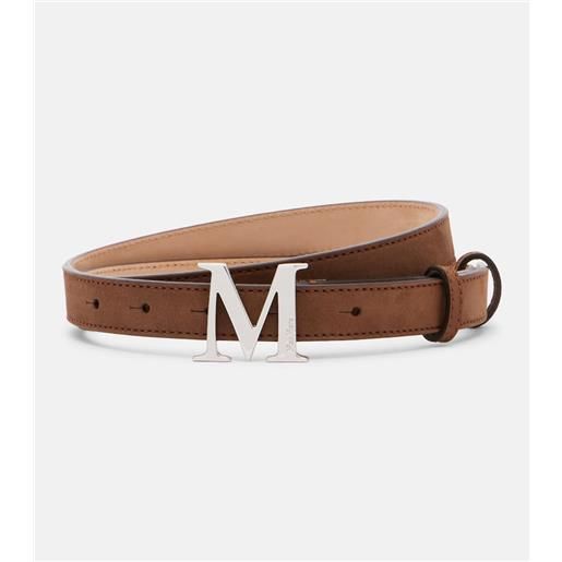 Max Mara cintura mclassic 20 in suede con logo