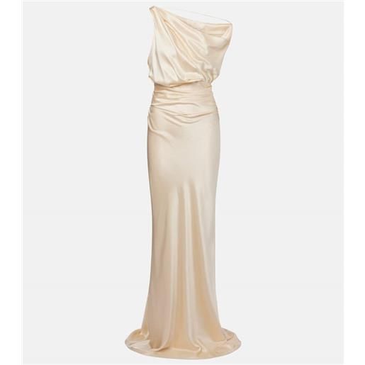 The Sei abito lungo in raso di seta