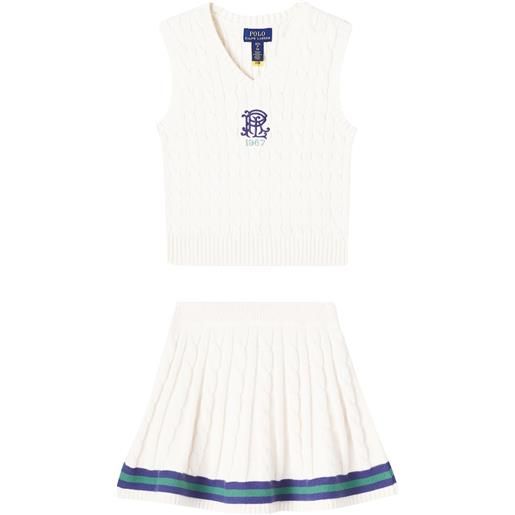 Polo Ralph Lauren Kids gilet in maglia di cotone a trecce