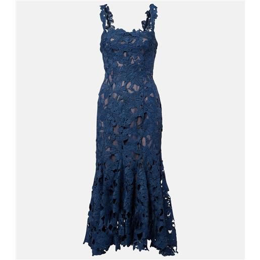 Oscar de la Renta abito midi in pizzo guipure