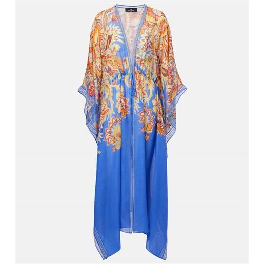 Etro copricostume in cotone e seta con stampa