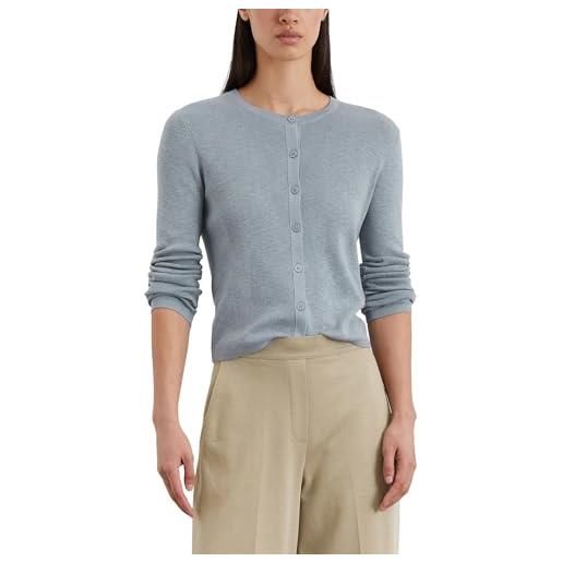 Marc O'Polo marc oߴpolo donna cardigan con chiusura a bottoni slim fit, blu (nordic sea), xs