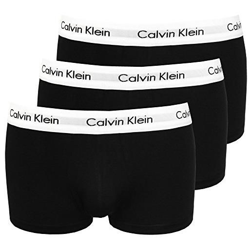 Calvin Klein boxer costume da uomo di Calvin Klein vita bassa 3-pack, nero medio