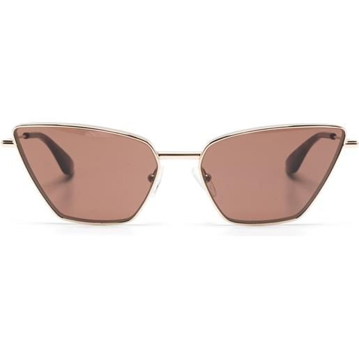 Alexander McQueen Eyewear occhiali da sole cat-eye - oro