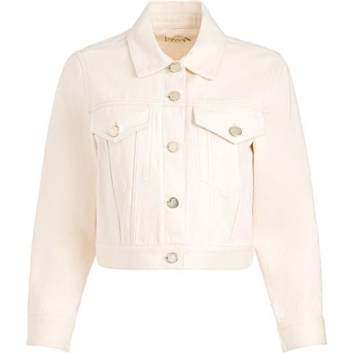 alice + olivia giacca denim lana - toni neutri