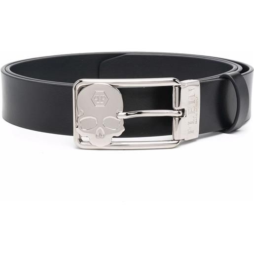 Philipp Plein cintura in pelle con fibbia - nero