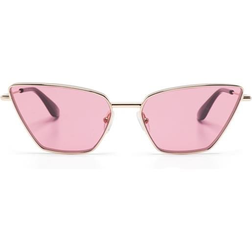 Alexander McQueen Eyewear occhiali da sole cat-eye - oro