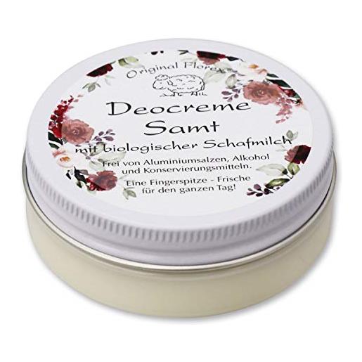 Florex deocreme - velluto - con latte di pecora biologico senza sali di alluminio, alcol conservanti 40 g