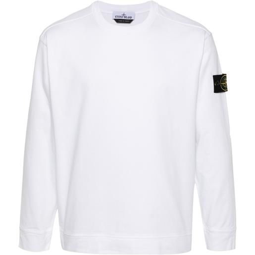 Stone Island felpa compass - bianco