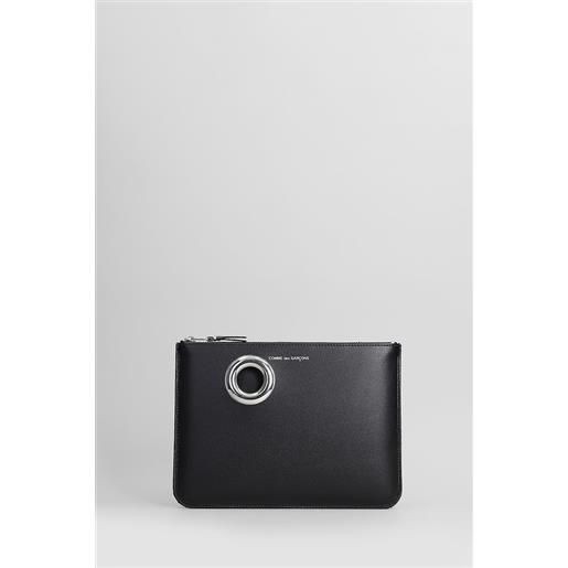 Comme des Garcons Wallet pochette in pelle nera