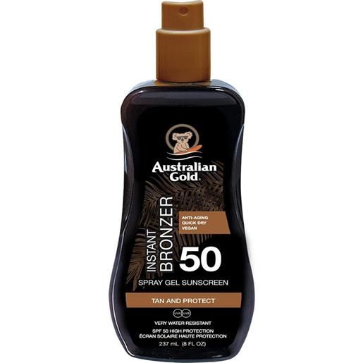 Australian Gold spf 50 gel spray + bronzer 237 ml gel solare