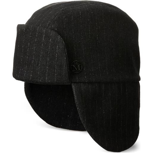 Maison Michel cappello con applicazione - nero