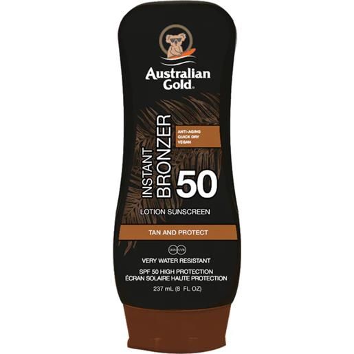 Australian Gold spf50 lotion with instant bronzer latte solare corpo alta 237ml
