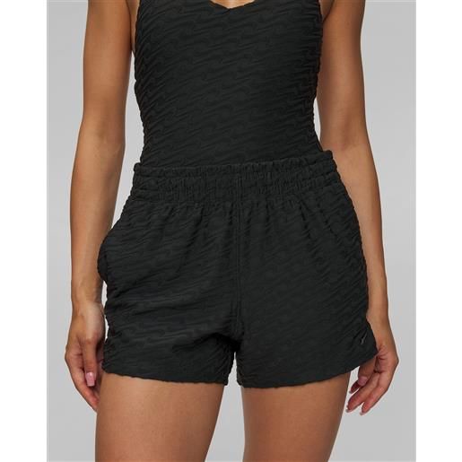 Nike Swim shorts da bagno neri da donna Nike Swim cover-ups nike swoosh link terry short