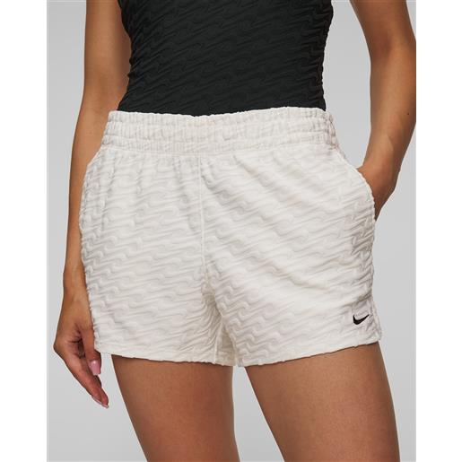 Nike Swim shorts da bagno bianchi da donna Nike Swim cover-ups nike swoosh link terry short