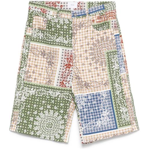 RHUDE shorts con stampa bandana - verde