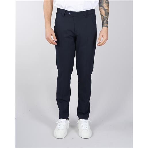 UNGARO pantalone blu con elastico in vita