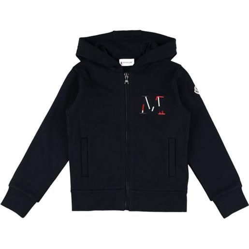 Moncler Enfant tuta sportiva in jersey - nero