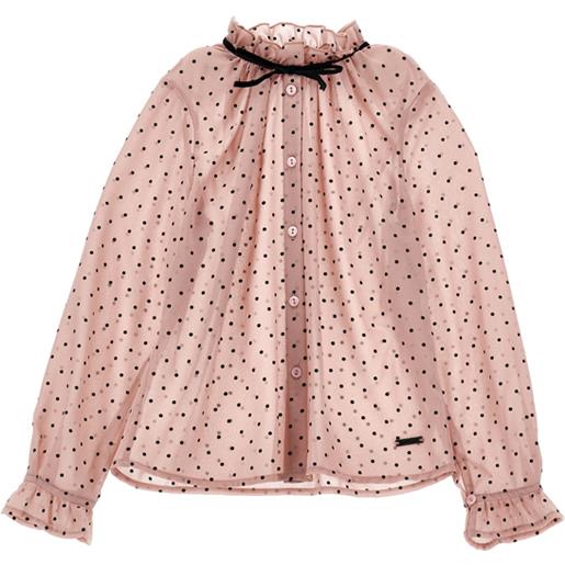 Monnalisa camicetta pois con gorgera