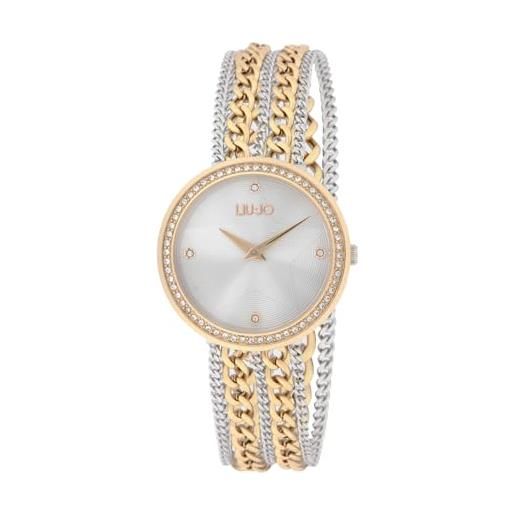 Liu Jo - orologio elegante da donna al quarzo in acciaio - modello chains tlj2537 - orologio con cinturino a multifilo