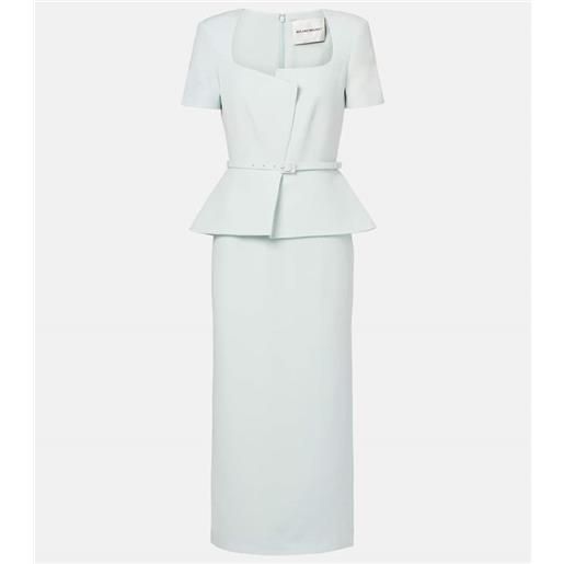 Roland Mouret abito midi in lana e slik