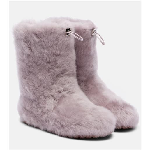 Loro Piana stivaletti quinn in shearling