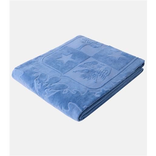 Loro Piana telo mare crest in spugna di cotone