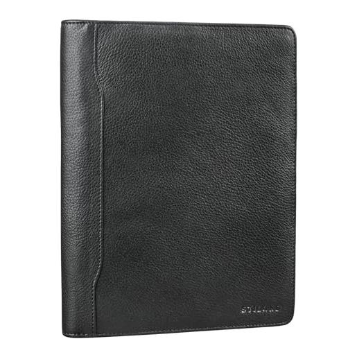 STILORD 'roland' portadocumenti a5 in pelle | eleganza organizzata per professionisti | cartelline portadocumenti portablocco a5 cartella documenti, colore: ossidiana nero