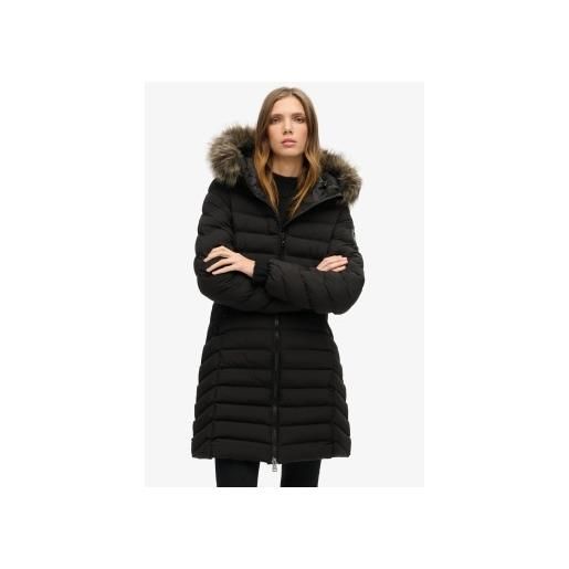 Superdry per donna. W5011789a mantello fuji nero medio [3189775], casual, polister riciclato, sostenibile