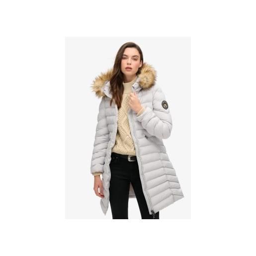 Superdry per donna. W5011789a mantello grigio medio fuji [3189776], casual, polister riciclato, sostenibile