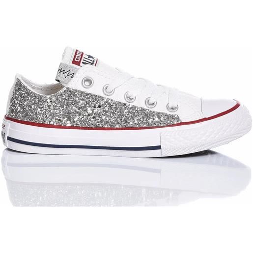 Converse junior glitter silver ox