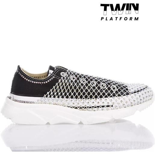 Converse fishnet swarovski