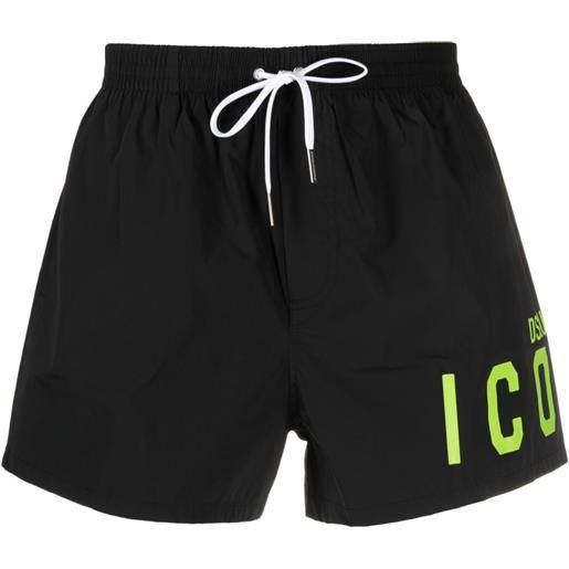 DSQUARED2 costume da bagno con stampa - nero