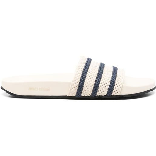 adidas x wales bonner sandali slides adilette - bianco