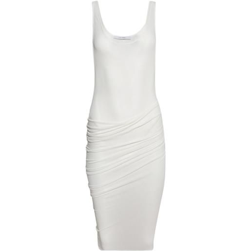 Alex Perry abito midi con ruches - bianco