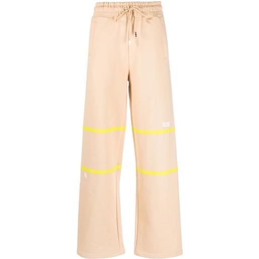 GCDS joggers con dettaglio a righe - marrone