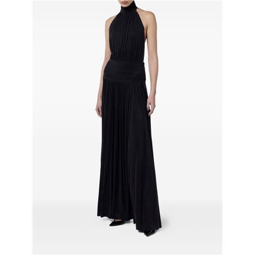 Elisabetta Franchi abito lungo drappeggiato - nero