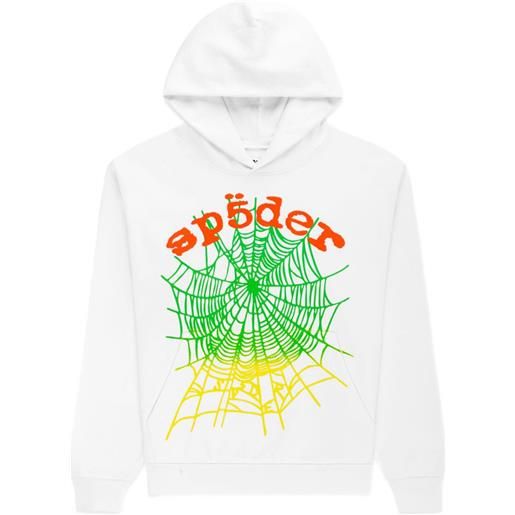 SP5DER felpa web con cappuccio - bianco