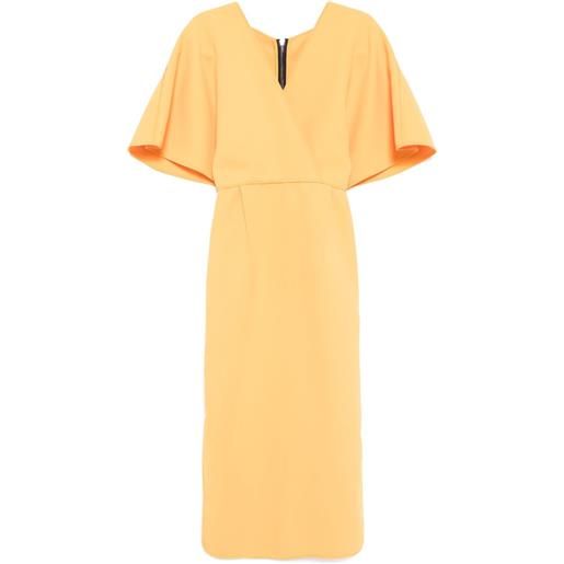 Maticevski abito con scollo a v - giallo