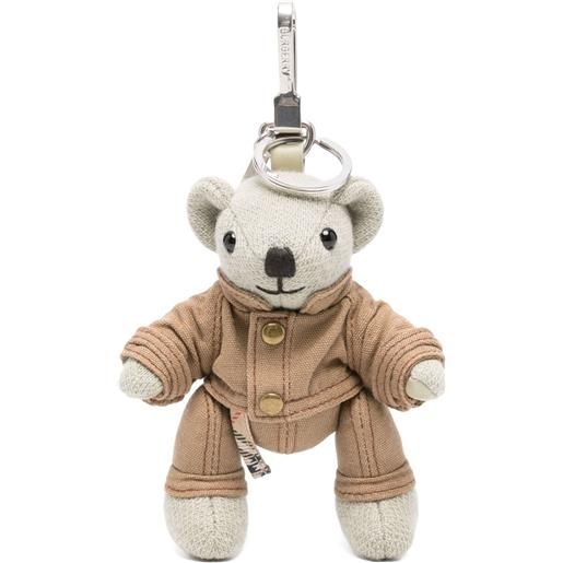 Burberry portachiavi thomas bear - marrone
