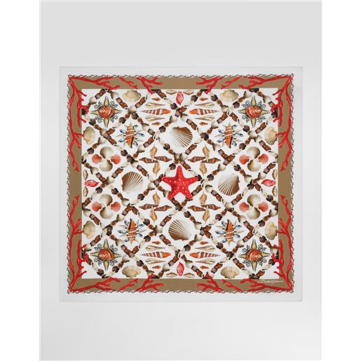 Dolce & Gabbana sciarpa in seta stampa conchiglie