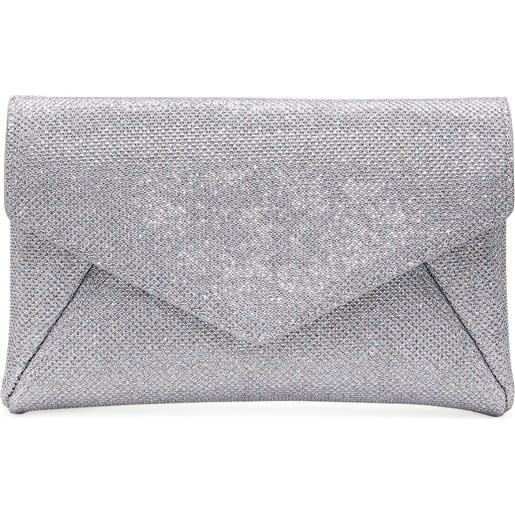 Stuart Weitzman the loveletter mini clutch silver
