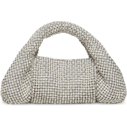 Stuart Weitzman moda crystal pearl mini tote clear/natural