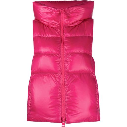 Herno gilet imbottito con cappuccio globe - rosa