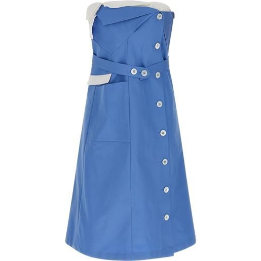 Miu Miu abito midi senza spalline - blu
