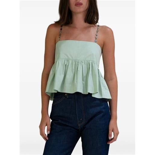 AZEEZA canotta rayna in popeline - verde