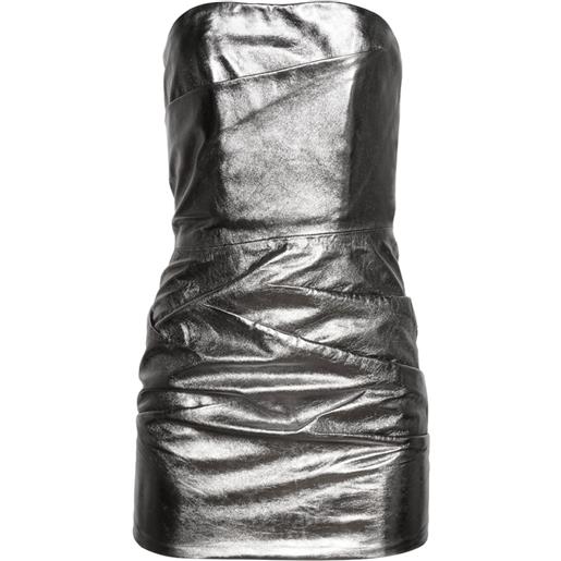 The Attico abito corto mirror - argento