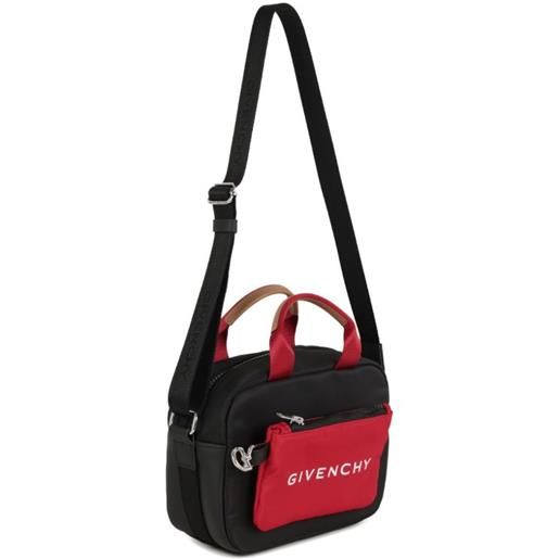 Givenchy Kids borsa messenger con inserti - nero