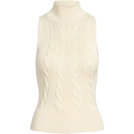 Ralph Lauren Collection gilet a collo alto - toni neutri