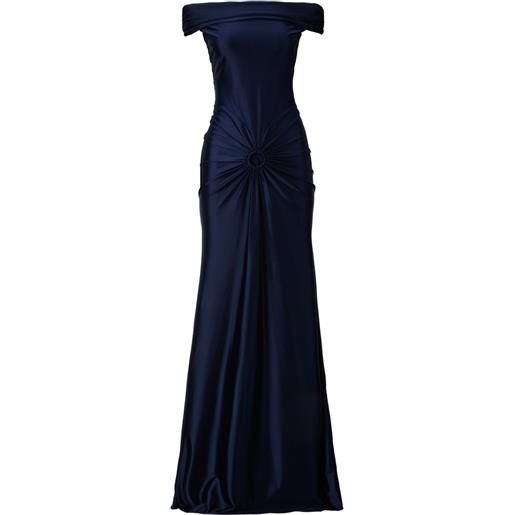 MOOS STUDIO abito da sera con spalle scoperte - blu